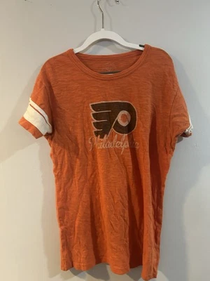 Forty Seven Brand Orange Philadelphia Flyers  Shirt Short Sleeve Size Small NHL - Image 1 of 4