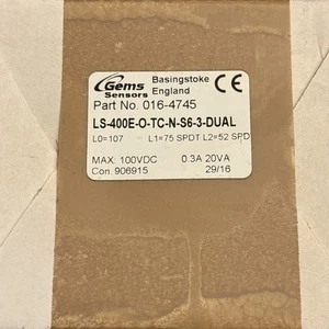 GEMS Sensors LS-400E-O-TC-N-S6-3-DUAL Multi Point Level Switch L0=107 016-4745 - Picture 1 of 5