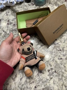 Burberry Thomas Bear Novelty Teddy Bear Keyring Keychain - Picture 1 of 9