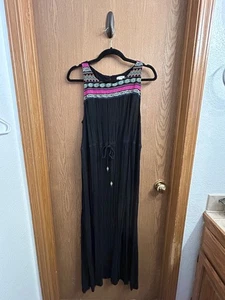 Xhilaration Black Boho Tribal Maxi Dress Xxl - Picture 1 of 3