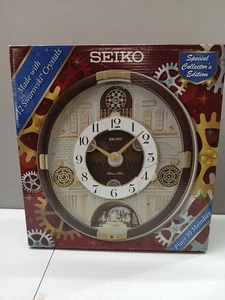 Seiko Melodies in Motion Clock Swarovski Crystals 30 HiFi Melodies QXM377BRH - Picture 1 of 5