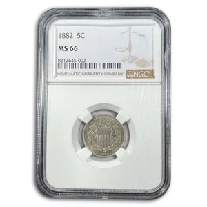 1882 Shield Nickel MS-66 NGC - Picture 1 of 3
