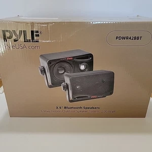 Pyle Outdoor Waterproof Wireless Bluetooth Speaker - 3.5 Inch Pair 3-Way (Black) - Picture 1 of 3