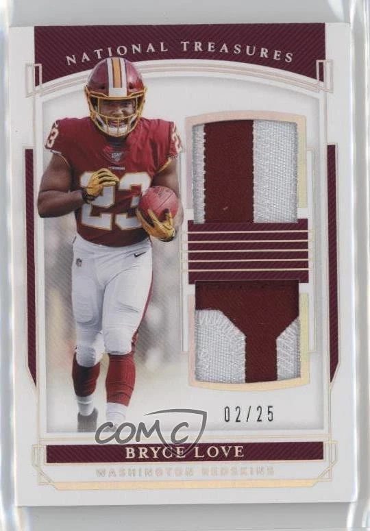 2019 National Treasures Rookie Dual Materials Holo Silver /25 Bryce Love RC - Image 1 of 2