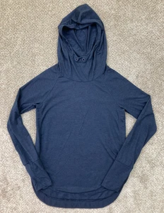 Athleta Shirt Womens Extra Small Navy Blue Tunic Hoodie Pullover Long Sleeve - Picture 1 of 6