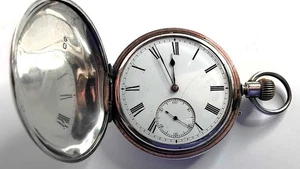 👀🌞 STERLING SILVER H.C. BODDINGTON, 16s, 15Js FULL HUNTER POCKET WATCH,FWO🌞👀 - Picture 1 of 18
