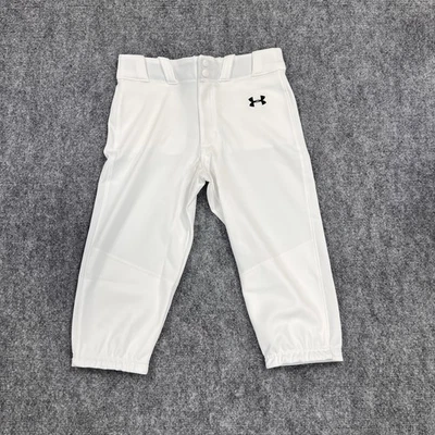 Nuevo con etiquetas Pantalón de béisbol Under Armour UA corto Knicker BLANCO JUVENIL GRANDE Foto 1 de 4
