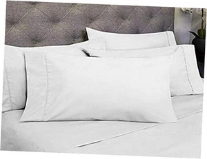 6 Piece 1800 Count Olivia Branch Microfiber Bedroom Sheet Set Queen White - Picture 1 of 2