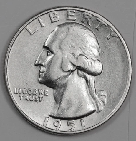 1951-s Washington Quarter.   High Grade.   (Inventory E) Cover