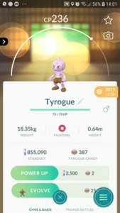 Pokémon Tyrogue GO - Picture 1 of 2