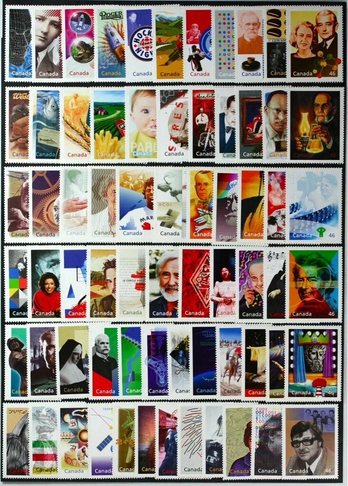 CANADA 1999-2000 Millennium #1818a-1834d, set of 68 singles Mint NH - Image 1 of 1
