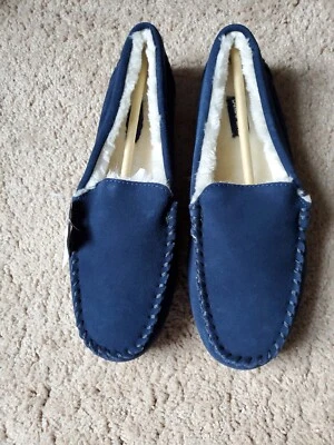 Zapatillas venecianas Lands End para mujer Wicked Good azul marino talla 7 nuevas con etiquetas Foto 1 de 4