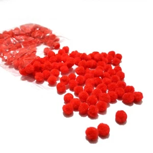 10mm Red Pom Poms Pack of 200 BUY 2+ FOR UP TO 40% OFF Ideal Xmas Craft - Picture 1 of 1