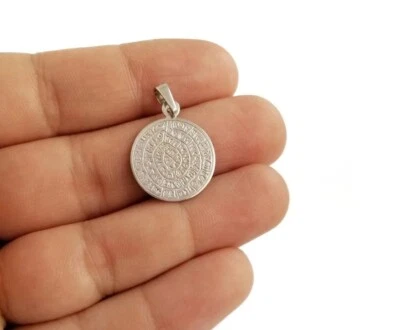 925  Sterling Silver Phaistos Disc Pendant Necklace.Ancient Greek Medallion - Image 1 of 4