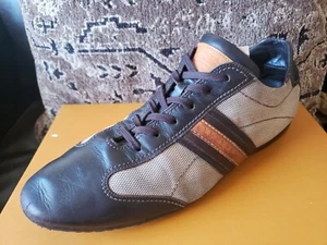 Sneaker Louis Vuitton marrone tela e pelle uomo 10 UK/11 US vendita al dettaglio $1.100 - Foto 1 di 19