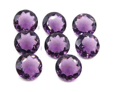 14 MM Lab Created Amethyst Round Cut Lot Loose Gemstone For Jewelry P-2944 - Image 1 of 4