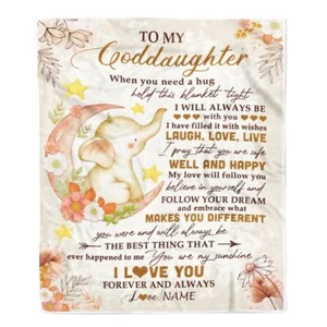 Personalized To My Goddaughter Blanket From Godmother Birthday Blanket Gifts - Picture 1 of 4