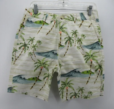 Pantalones Cortos Scotch Soda Hombres 29 Blanco Amsterdam Hawaiano Favorito Chino Calce Regular NUEVO Foto 1 de 4