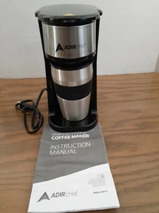 AdirChef Grab N' Go Persönliche Kaffeemaschine mit 15 Unzen Travel Mug schwarz/edelstahl - Bild 1 von 6