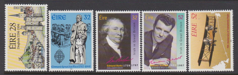 IRLANDA, Scott #939-943: MNH, 1994 conjunto de aniversários e eventos - Imagem 1 de 1