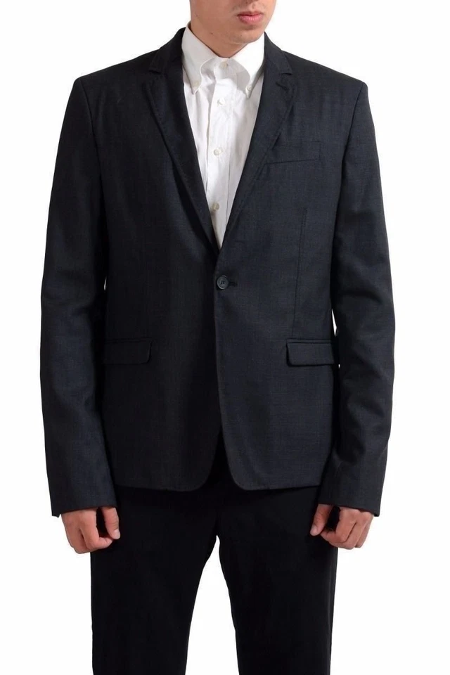 Blazer para hombre C'N'C National Collection 100 % lana gris un botón EE. UU. 42 IT 52 Foto 1 de 4