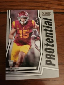 2022 Panini Score Protential Drake London Rookie Card #P-DL Atlanta Falcons RC - Picture 1 of 2