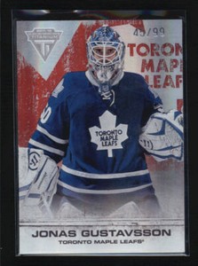 JONAS GUSTAVSSON 2011/12 11/12 PANINI TITANIUM #58 RUBY PARALLEL #45/99 AG4264