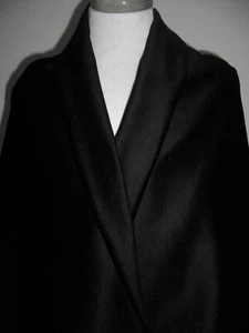 5.88 yds x 58" wide LUSTROUS LUXE BLACK COAT WGT 50% CASHMERE 50% WOOL FABRIC - Picture 1 of 5