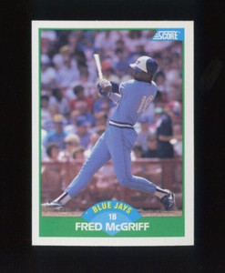 1989 SCORE #6 FRED MCGRIFF HOF TORONTO BLUE  JAYS