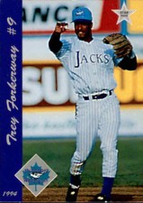 1994 Thunder Bay Whiskey Jacks Team Issue 6 Trey Forkerway Lubbock Texas TX Card