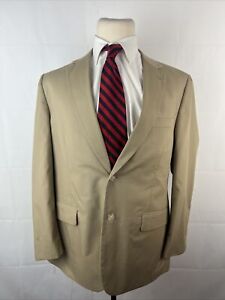 SUMMER/SPRING Haspel Men's Beige Solid Cotton Blend Suit 42R 32X31 $895