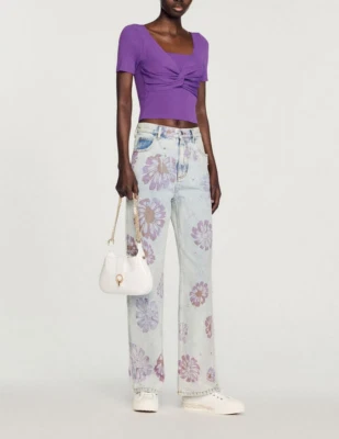 Sandro Paris Women's Sweater Size 3 / L Cropped SFPPU01780 - Image 1 of 4