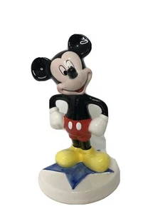 Vintage Schmid Disney Mickey Mouse on Star Figurine 7" - Picture 1 of 7