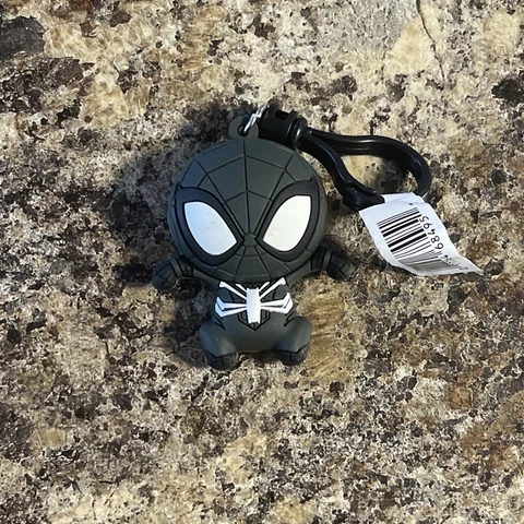 Monogram Marvel Spider-Man Classics Figural 3D Black Suit Spider-Man Bag Clip Cover