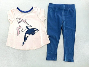 Toddler/Girls Art & Eden Short Sleeve Tee & Leggings 2PC. Set Sizes 2T - 5 - Picture 1 of 3