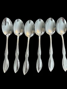 6 Gorham Stegor Chanson Glossy Stainless USA Dinner Spoons 6” - Picture 1 of 3