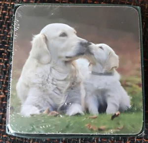 Dog Coasters - Golden Retrievers - set of 4 coasters - Picture 1 of 2