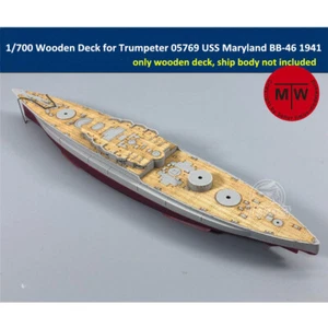 TMW 1/700 Wooden Deck for Trumpeter 05769 USS Maryland BB-46 1941 Ship Model - Picture 1 of 4