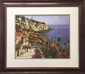 Guido Borelli "Bellagio Park" Newly CUSTOM FRAMED Hand Signed Lithograph ITALY - Picture 1 of 4