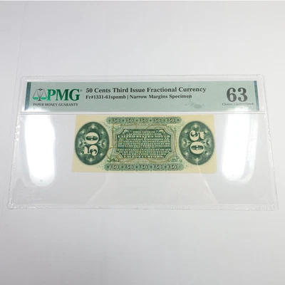 Billete de 50c moneda fraccional de Estados Unidos 1864 PMG Choice UNC63 FR 1331 #57297F Foto 1 de 3
