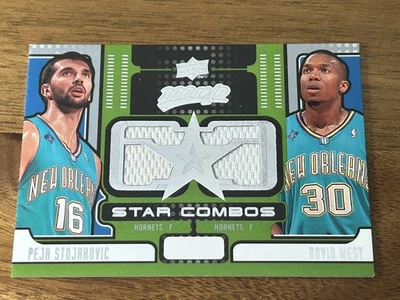 2008-09 Upper Deck MVP Star Combos #SCWS Peja Stojakovic/David West New Orleans - Image 1 of 2