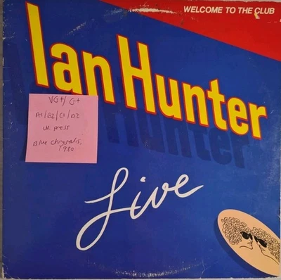 Ian Hunter Welcome To The Club  Vinyl Record VG+/G+ CJT6 1980 - Imagem 1 de 2