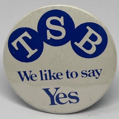 TSB Bank Vintage Promo Lapel Pin Badge Finance Money Banking Savings Money UK - Image 1 of 2