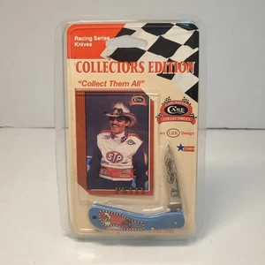 1992 Case XX  RICHARD PETTY  Pocket  Knife 059L SS Lockback Nascar STP USA BLUE - Picture 1 of 8