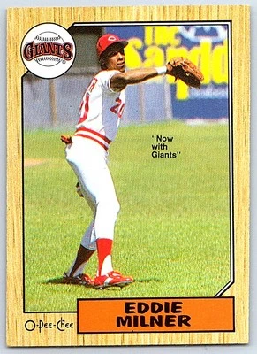 1987 O-Pee-Chee Eddie Milner San Francisco Giants #253 - Image 1 of 2