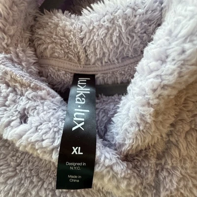 Lukka Lux Hoodie Women Extra Large Lavender Pocket Jumper Sherpa Core Cruise + - Image 1 of 4