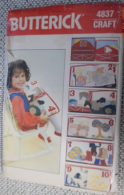 Butterick Craft Pattern 4837 Cloth Quiet Counting Book Uncut - Image 1 of 2