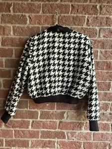 Forever 21 Contemporary Women M Windbreaker Abstract Black White Nice! - Picture 1 of 4