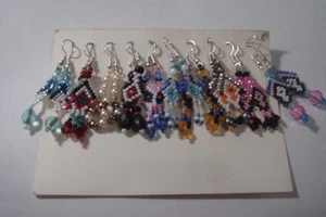 HANDMADE BEADED EARRINGS lot of 10 - Picture 1 of 1
