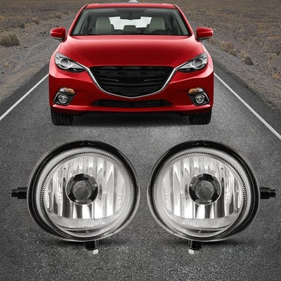 Clear Lens Fog Lights Driving Bumper Lamps for 2006-2016 Mazda 3 6 CX-5 CX-7 Foto 1 de 4